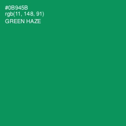 #0B945B - Green Haze Color Image