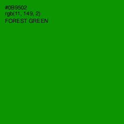 #0B9502 - Forest Green Color Image