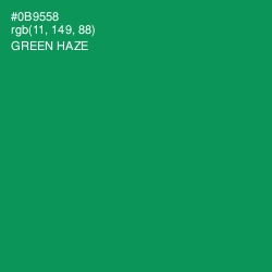 #0B9558 - Green Haze Color Image