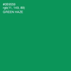 #0B9559 - Green Haze Color Image