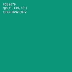 #0B9579 - Observatory Color Image