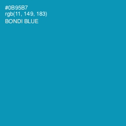 #0B95B7 - Bondi Blue Color Image