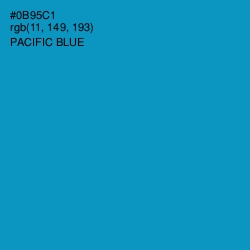 #0B95C1 - Pacific Blue Color Image