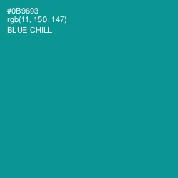 #0B9693 - Blue Chill Color Image