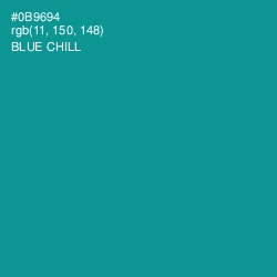 #0B9694 - Blue Chill Color Image