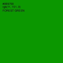 #0B9700 - Forest Green Color Image