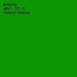 #0B9702 - Forest Green Color Image