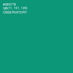 #0B9778 - Observatory Color Image