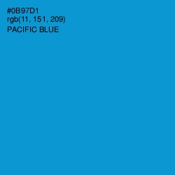 #0B97D1 - Pacific Blue Color Image