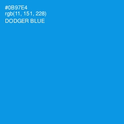 #0B97E4 - Dodger Blue Color Image