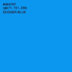 #0B97EF - Dodger Blue Color Image