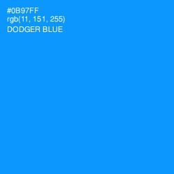 #0B97FF - Dodger Blue Color Image