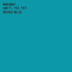 #0B98A7 - Bondi Blue Color Image