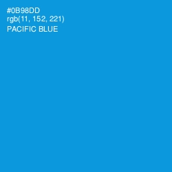 #0B98DD - Pacific Blue Color Image