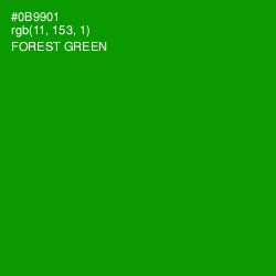 #0B9901 - Forest Green Color Image