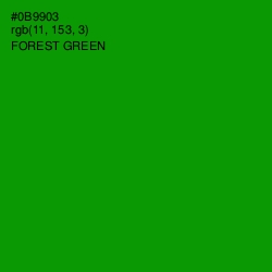 #0B9903 - Forest Green Color Image