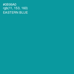 #0B99A0 - Eastern Blue Color Image