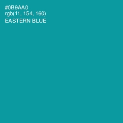 #0B9AA0 - Eastern Blue Color Image