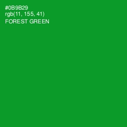 #0B9B29 - Forest Green Color Image