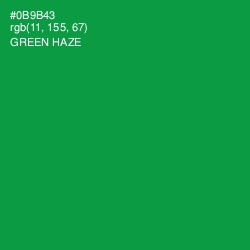 #0B9B43 - Green Haze Color Image