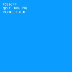 #0B9CFF - Dodger Blue Color Image