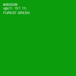 #0B9D0B - Forest Green Color Image