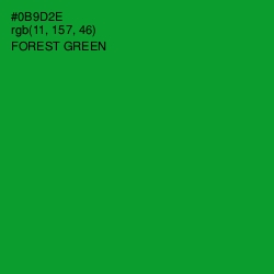 #0B9D2E - Forest Green Color Image