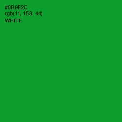 #0B9E2C - Forest Green Color Image