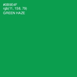#0B9E4F - Green Haze Color Image