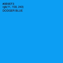 #0B9EF3 - Dodger Blue Color Image