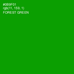 #0B9F01 - Forest Green Color Image