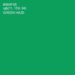 #0B9F5E - Green Haze Color Image