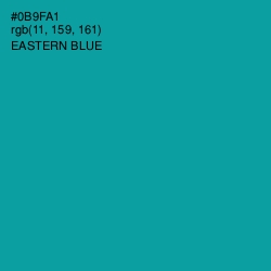 #0B9FA1 - Eastern Blue Color Image