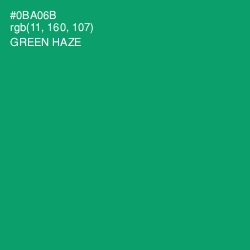 #0BA06B - Green Haze Color Image