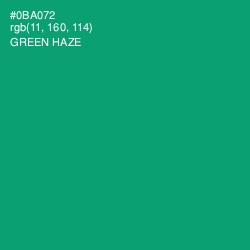 #0BA072 - Green Haze Color Image