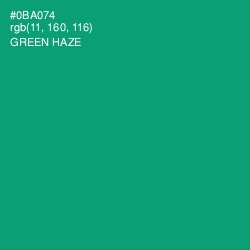 #0BA074 - Green Haze Color Image