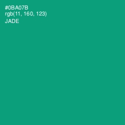#0BA07B - Jade Color Image