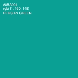 #0BA094 - Persian Green Color Image