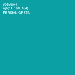 #0BA0A4 - Persian Green Color Image