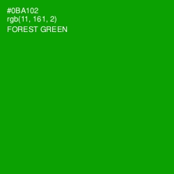 #0BA102 - Forest Green Color Image