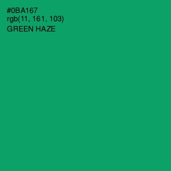 #0BA167 - Green Haze Color Image