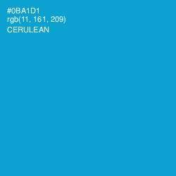 #0BA1D1 - Cerulean Color Image