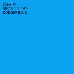 #0BA1F1 - Dodger Blue Color Image