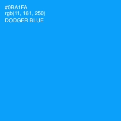 #0BA1FA - Dodger Blue Color Image