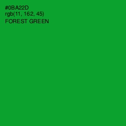 #0BA22D - Forest Green Color Image