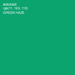 #0BA36E - Green Haze Color Image