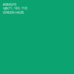 #0BA370 - Green Haze Color Image