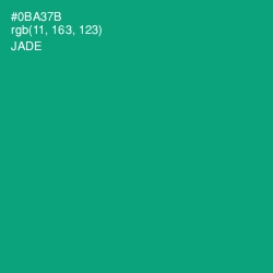 #0BA37B - Jade Color Image