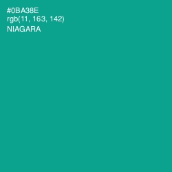 #0BA38E - Niagara Color Image