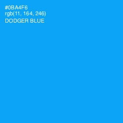 #0BA4F6 - Dodger Blue Color Image